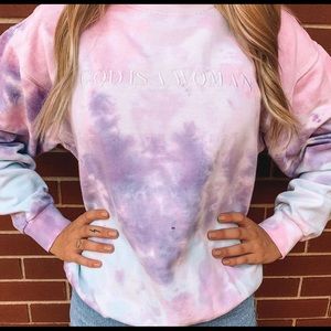 Ariana Grande God is a Woman Tie Dye Crewneck